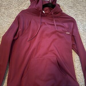 burgundy athletic hoodie